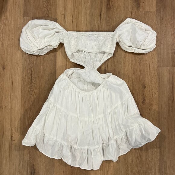 SABO Skirt Eilish Dress Ruffle Off Shoulder Cut Out Size Small - Picture 4 of 4